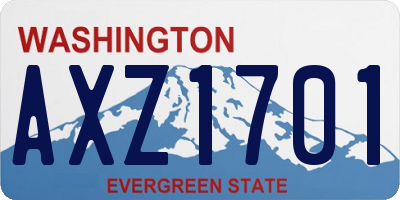 WA license plate AXZ1701