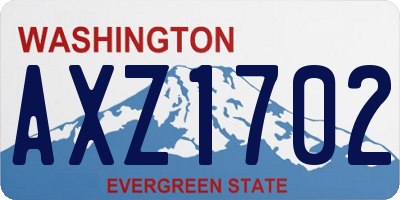 WA license plate AXZ1702