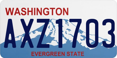 WA license plate AXZ1703