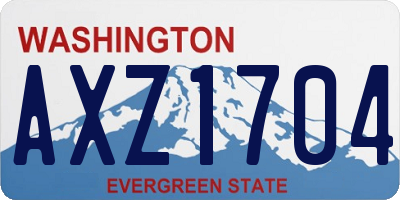 WA license plate AXZ1704