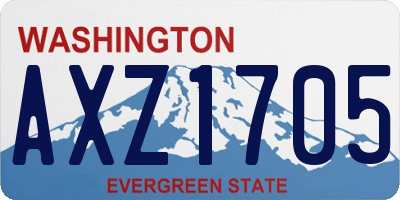 WA license plate AXZ1705