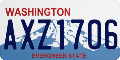 WA license plate AXZ1706