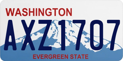 WA license plate AXZ1707
