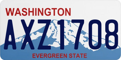 WA license plate AXZ1708