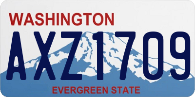 WA license plate AXZ1709