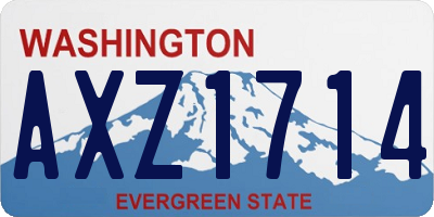 WA license plate AXZ1714