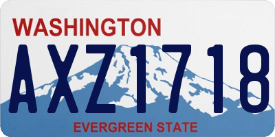 WA license plate AXZ1718