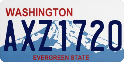 WA license plate AXZ1720