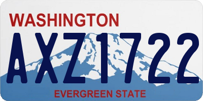 WA license plate AXZ1722