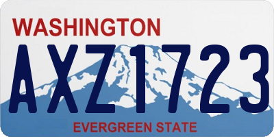WA license plate AXZ1723