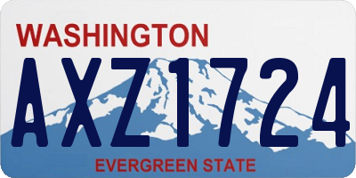 WA license plate AXZ1724