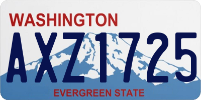WA license plate AXZ1725