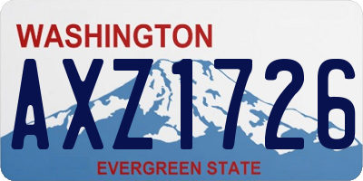 WA license plate AXZ1726