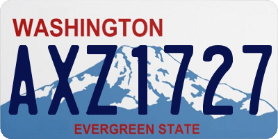 WA license plate AXZ1727