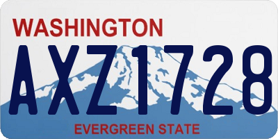 WA license plate AXZ1728