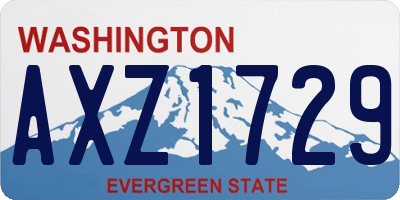 WA license plate AXZ1729