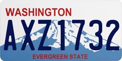 WA license plate AXZ1732