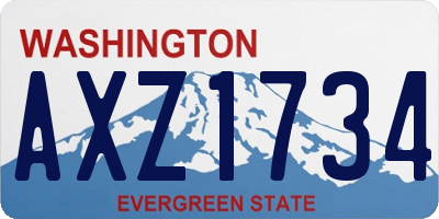 WA license plate AXZ1734