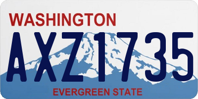 WA license plate AXZ1735