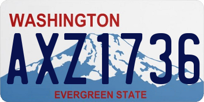 WA license plate AXZ1736