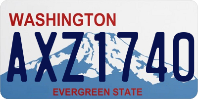 WA license plate AXZ1740