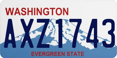 WA license plate AXZ1743