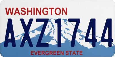 WA license plate AXZ1744