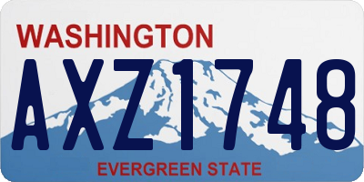 WA license plate AXZ1748