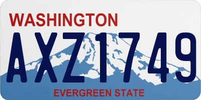 WA license plate AXZ1749