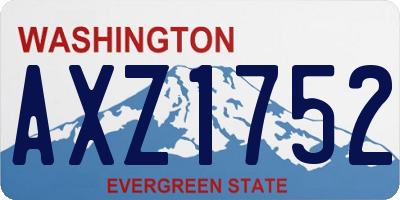 WA license plate AXZ1752