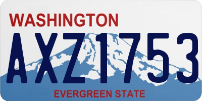 WA license plate AXZ1753