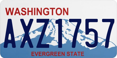 WA license plate AXZ1757