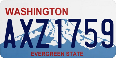 WA license plate AXZ1759
