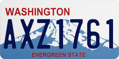 WA license plate AXZ1761