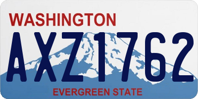 WA license plate AXZ1762