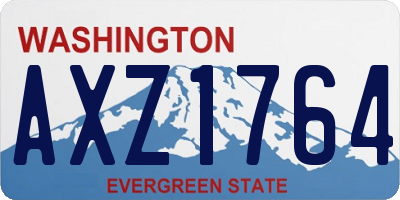 WA license plate AXZ1764