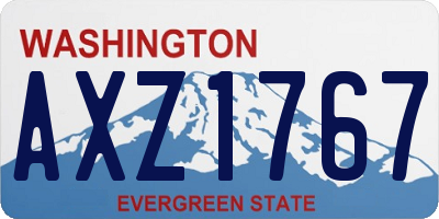 WA license plate AXZ1767