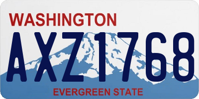 WA license plate AXZ1768