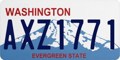 WA license plate AXZ1771