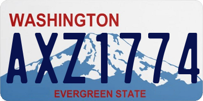 WA license plate AXZ1774