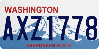 WA license plate AXZ1778