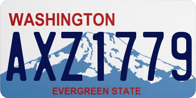 WA license plate AXZ1779