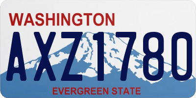 WA license plate AXZ1780