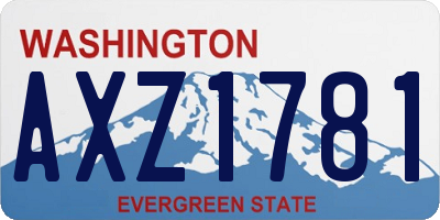 WA license plate AXZ1781