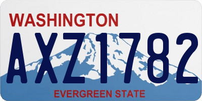 WA license plate AXZ1782