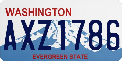 WA license plate AXZ1786
