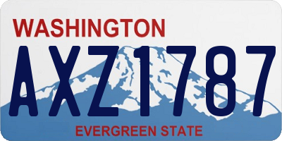 WA license plate AXZ1787