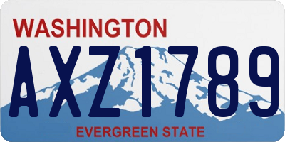 WA license plate AXZ1789
