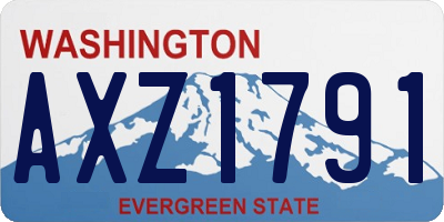 WA license plate AXZ1791