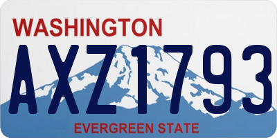 WA license plate AXZ1793